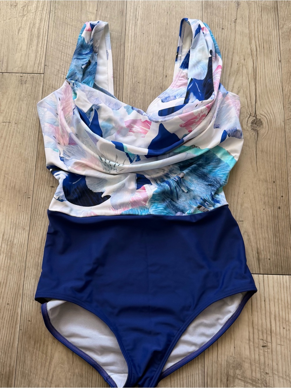 Triumph White Bikini with Blue and Pink Floral Print